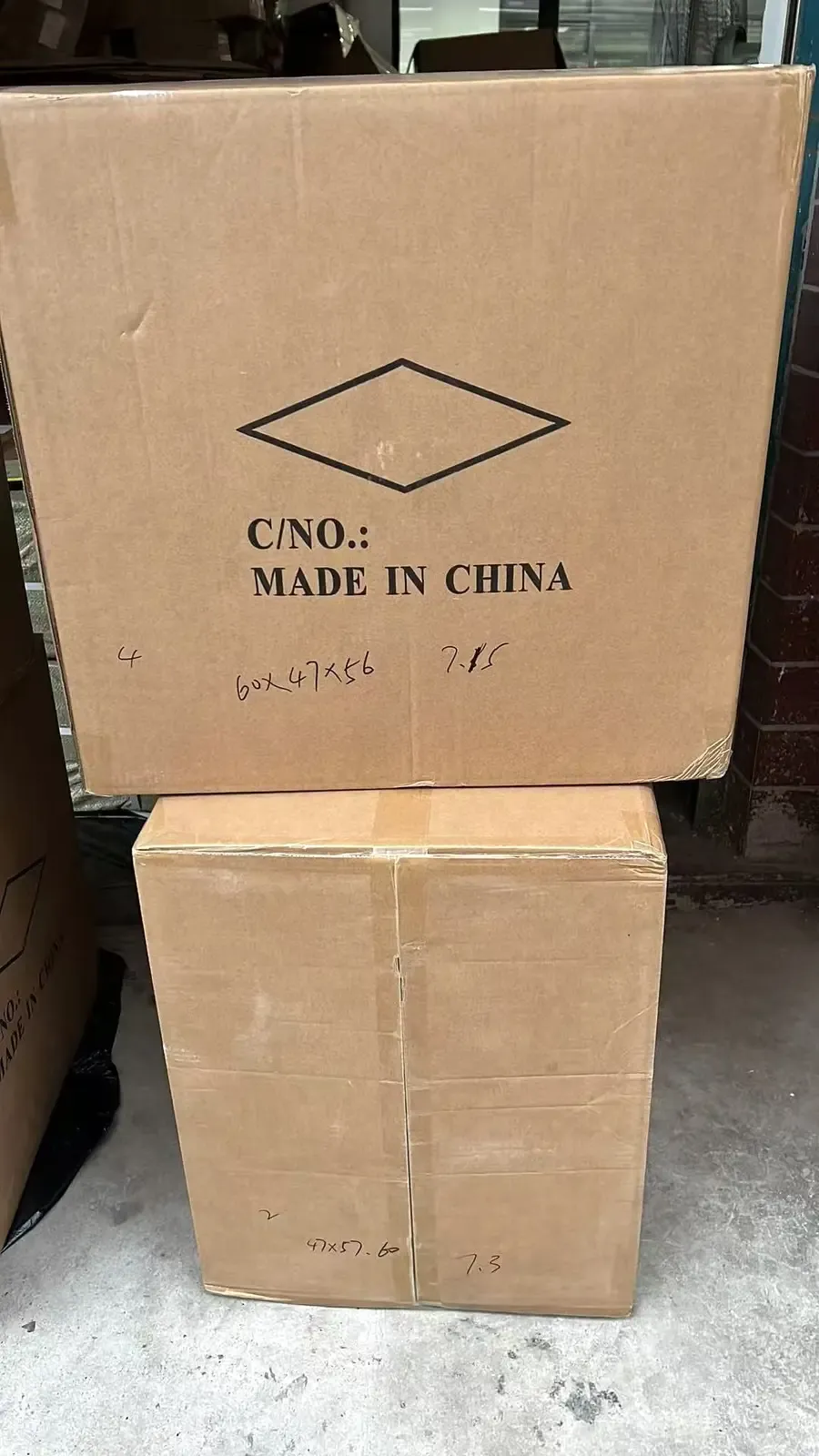 Cartons ready for export